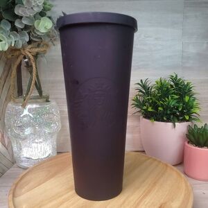 Rare Starbucks Matte Plum Purple Soft Touch Fall 2019 Halloween Tumbler READ *